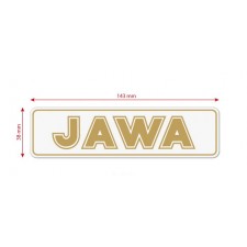 STICKER - JAWA - RECTANGLE - (GOLD JAWA ON TRANSPARENT BACKGROUND)